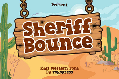 Sheriff Bounce – Kids Western Font branding children font funny font gaming font poster youtube