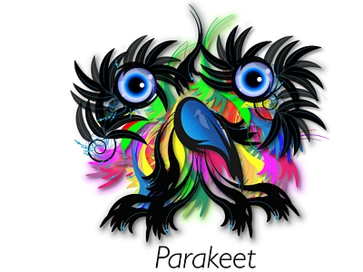 Parakeet graphic design illustration teeshirt vector