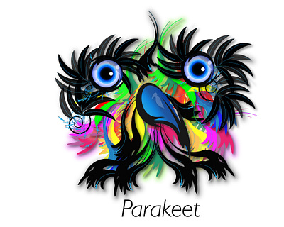 Parakeet graphic design illustration teeshirt vector