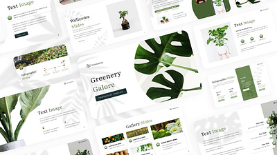 Greenery Galore Presentation branding design elegant graphic design powerpoint presentation template