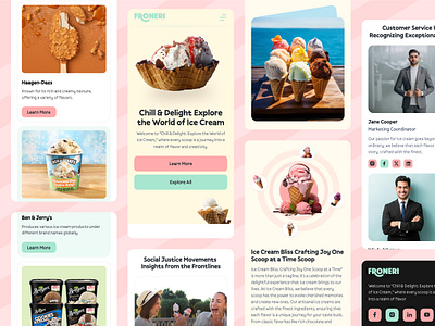 Responsive Web Design - Ice cream landing page agency b2b best designer business ecommerce food and drink ice cream ice cream webdesign icecream website marketing saas top designer ui designer uiux web designer website designer