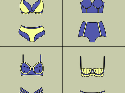 Bikini set women's delicate lace underwear app branding design graphic design illustration logo typography ui ux vector