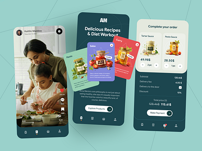 Healthy Food Craft Store App app app design design diet food store healthcare healthy food ios mobile app mobile app design mobile payment mobile shop mobile ui product design recipes ui ux workout