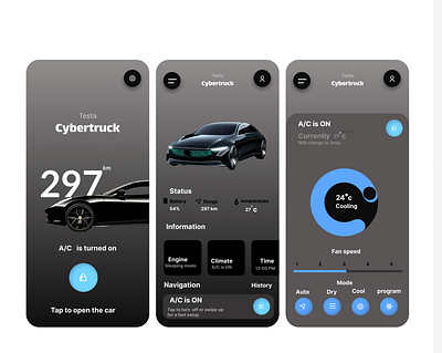 cyber truck ui mobile design figma graphic design mobile app ui ux ux design