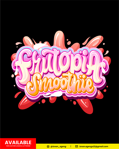 Smoothie logo design fruit logo lettering lettering logo logotype smoothie smoothie design smoothie logo typography