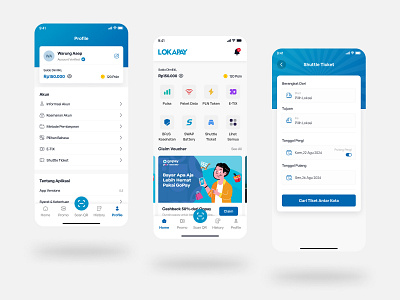 LOKAPAY - PPOB app design mobile design online payment app ppob ui ux