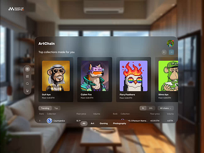 Spatial UI Design - NFT Marketplace nft marketplace spatialui ui ux