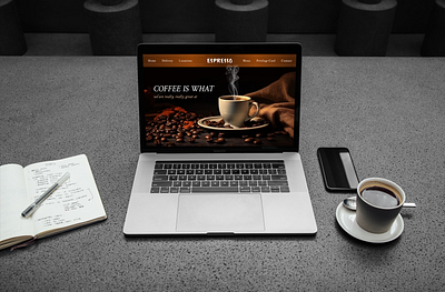 Coffee Web Layout branding design graphic design ui ux