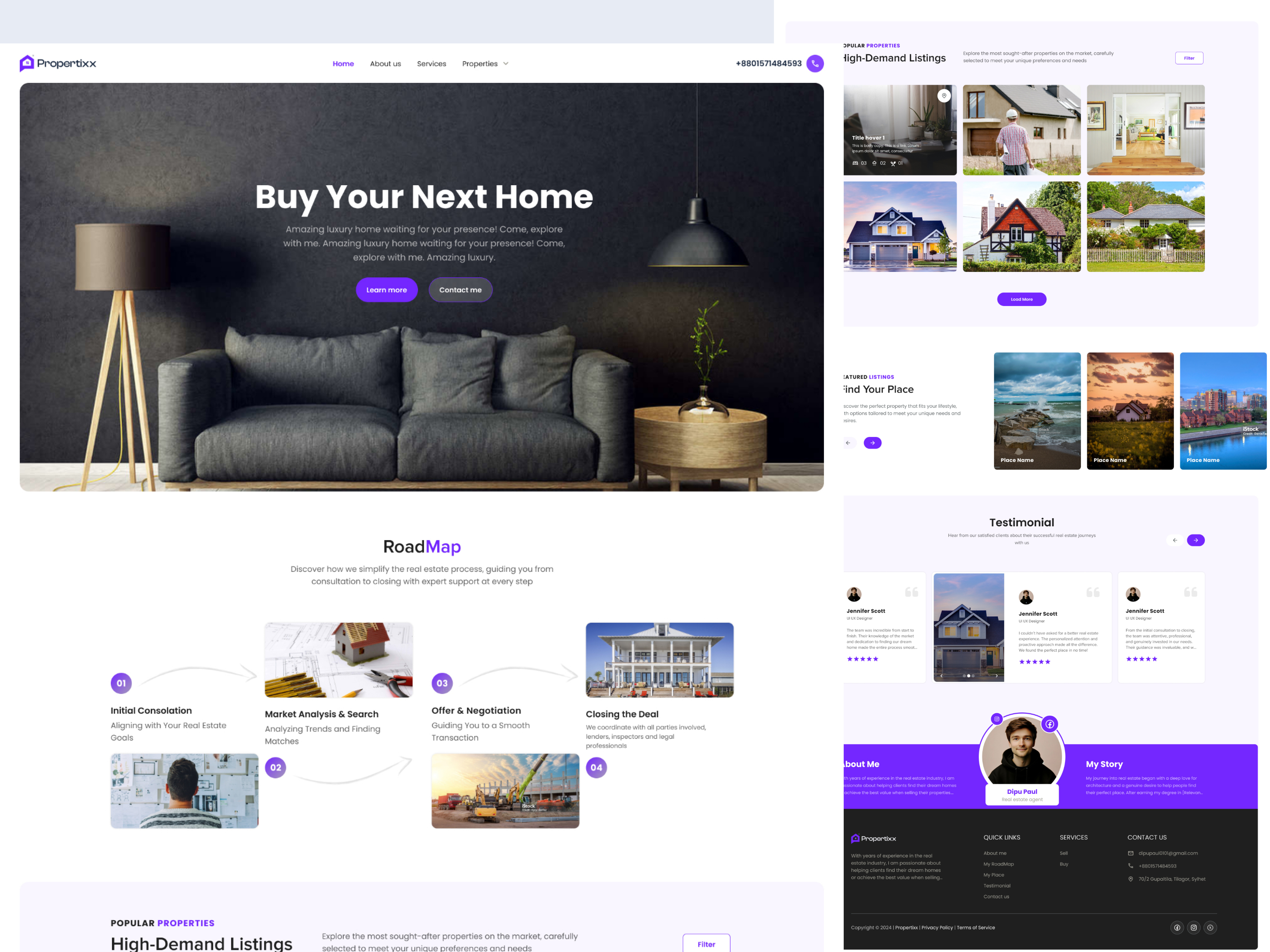 Example of Real Estate Website Design (UI/UX)