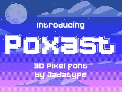 Poxast Font - 3D Retro Pixel 3d pixel 3d pixel font branding design font font design fonts pixel art pixel font retro font retro pixel