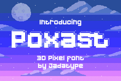 Poxast Font - 3D Retro Pixel 3d pixel 3d pixel font branding design font font design fonts pixel art pixel font retro font retro pixel