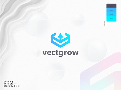 Vectgrow logo branding ai logo banking logo branding logo logo design minimal