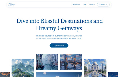 Travel Agency Hero Section blue blue color blue theme design figma framer header hero design hero section images travel travel agency travel website traveling website ui ui design ui ux ux design web design webdesign