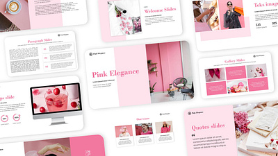 Pink Elegance Presentation branding design elegant graphic design powerpoint presentation template