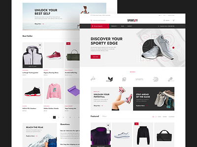 Sportzy – Modern Clean Sportswear E-Commerce Website Design UI customizable design ecommerce template ecommerce ui fashion ecommerce figma design figma template online shopping responsive webdesign sports fashion sportswear store sportswear template ui inspiration ui showcase ui trends uxui design uxui designer webdesign inspiration website design