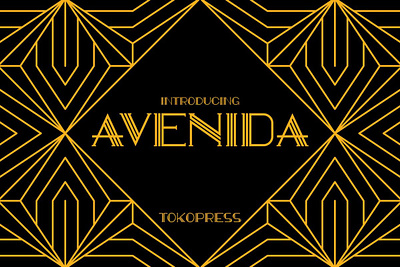 AVENIDA – Art Deco Font branding design display font font luxury font poster youtube