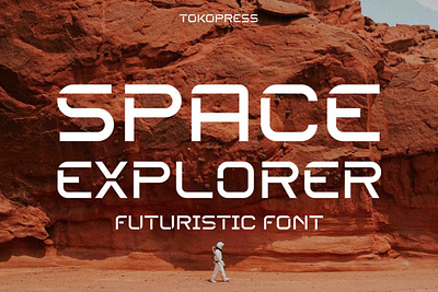 SPACE EXPLORER – futuristic font branding futuristic font gaming modern