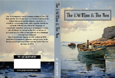 The Old Man and The Sea Book cover for Grapevine Publications book cover branding graphic design illustration print media publications typography