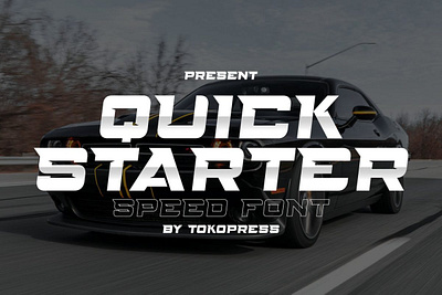 QUICKSTARTER – Racing Gaming Font branding font design display font font gaming gaming font movie font racing font sport font youtube