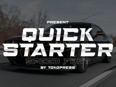 QUICKSTARTER – Racing Gaming Font branding font design display font font gaming gaming font movie font racing font sport font youtube