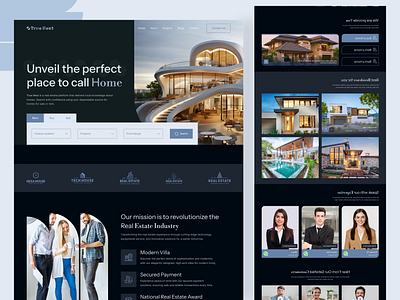 Real Estate Landing Page Design buyhome home property realestate realestatewebsite rent trendingdesign ui ux