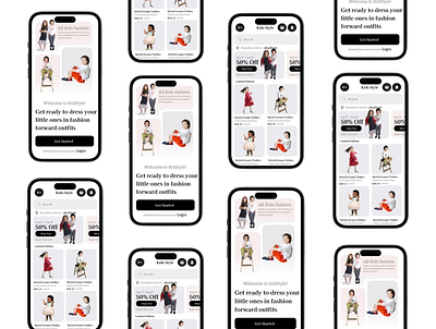 Kids Clothing Design Mobile clothing app fashion kids clothing app mobile app design online online shopping ui ui design user experience user interface ux ux design visual identity