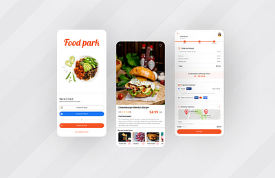 Food Order App UI app appdesign branding landingpage mobileapp typography ui uiux uxdesign