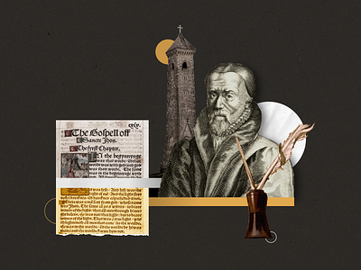 William Tyndale - Collage Illustration article graphic collage collage art digital art graphic design illustration