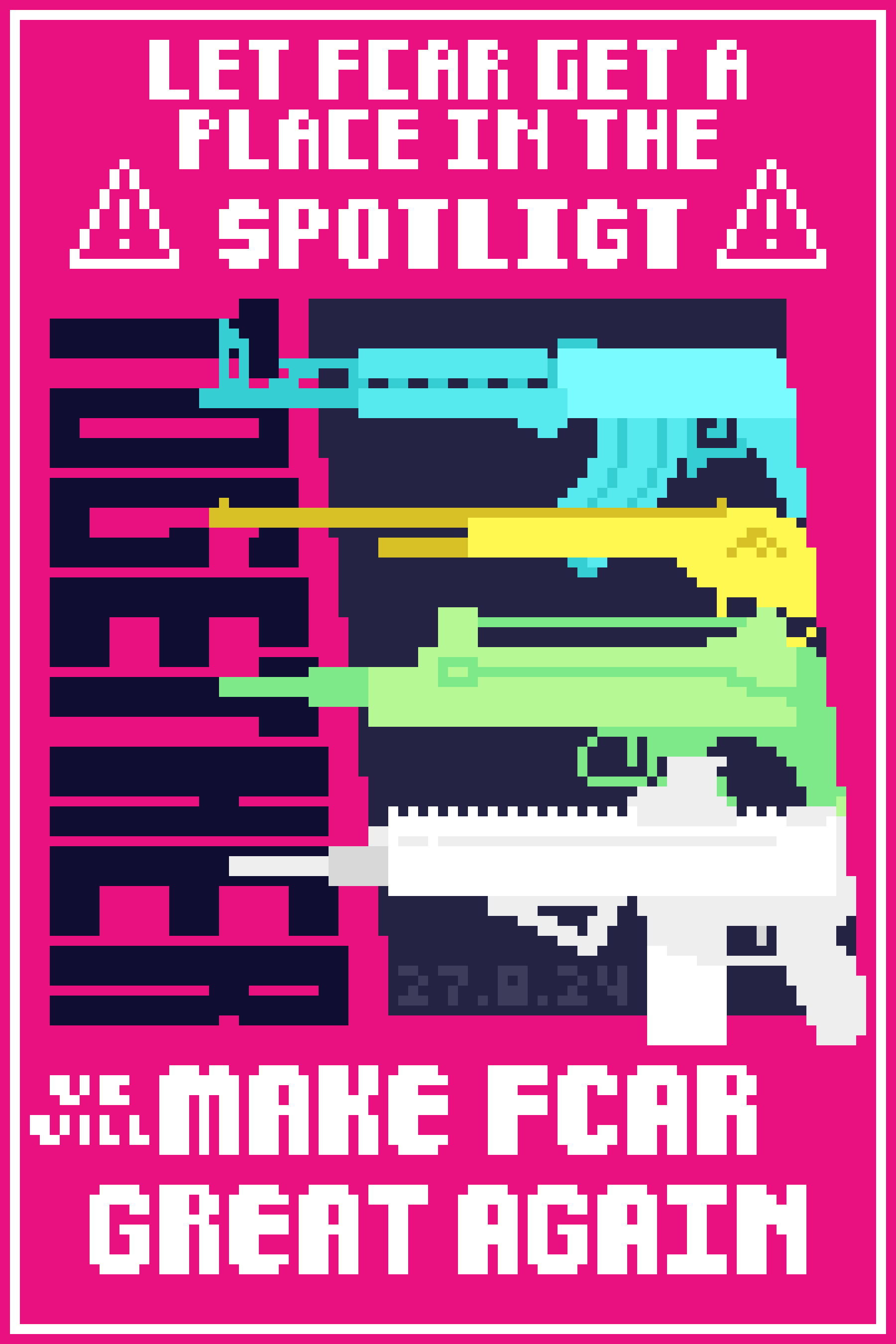 Make fcar great again (a propaganda poster) branding graphic design logo