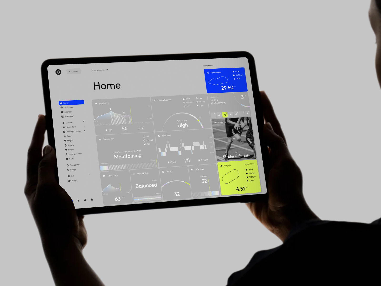 Garmin - SmartWatch Home Dashboard ai app crm dashboard design garmin interface product saas smart software ui ux watch web