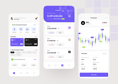 Investing Portfolio Management Product Design app branding design figma graphic design illustration logo mobile app ui uiux