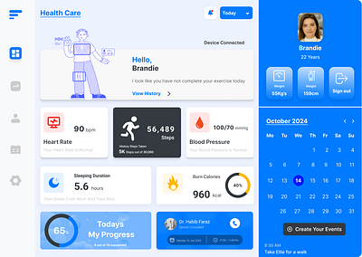 Healthcare Dashboard UI Design! brading dashboard desing health healthcare ui ux website