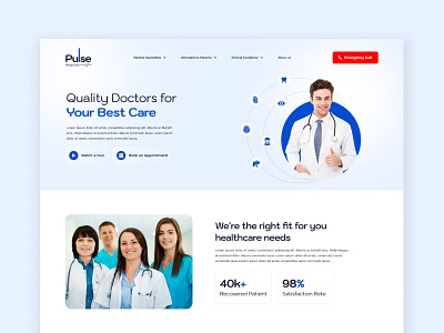 Digital Platform Design for Pulse Hospitals branddesign branding designsystem healthcare healthcarebranding healthcarewebsite hospital hospitalui hospitalwebsite landingpage logodesign medicalbranding medicalui softwaredesign uidesign uxdesign webdesign