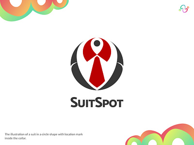 Suit Spot Logo apparel brand design brand designer fashion location logo design logo designer logo for sale logo idea logo inspiration logomark logotype man map pin place spot suit tuxedo zzoe iggi