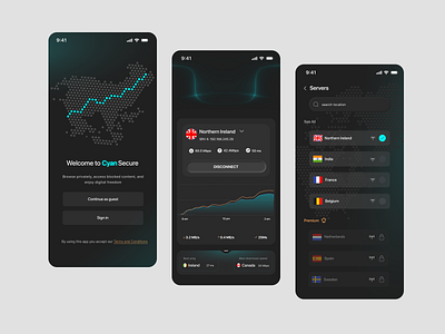 VPN App app designer junior portofilo ui ui app ui vpn ux vpn app