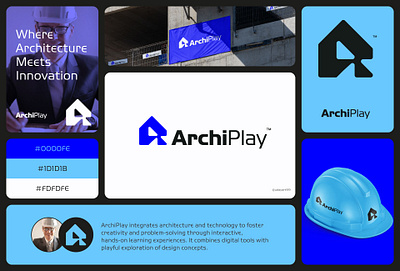 ArchiPlay | Modern | Tech | Architecture | logo| Branding Design archiplay architecture branding combines concepts create experiences interactive learning logo play technology