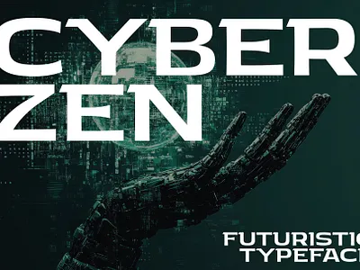 Cyber Zen - Futuristic Typeface cosmic