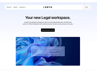LAWYA - AI assistant Web Design branding design ui ux webdesign webflow