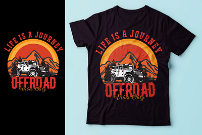 Off-road Adventure T-Shirt Design adobe illustrator design graphic design off road t shirt design off road t shirt retro t shirt t shirt text based t shirt typography vector vector t shirt design vintage vintage t shirt