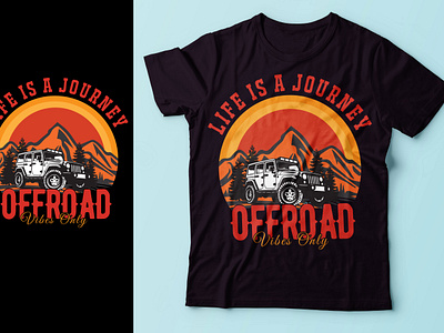 Off-road Adventure T-Shirt Design adobe illustrator design graphic design off road t shirt design off road t shirt retro t shirt t shirt text based t shirt typography vector vector t shirt design vintage vintage t shirt