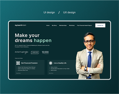 Financial Wellbeing Landing Page figma finance landing page ui uiux website wordpress