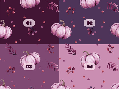 Lilac Pumpkin Exclusive Seamless Pattern No. 5 art branding design digital art graphic design halloween illustration lilac pattern procreate purple