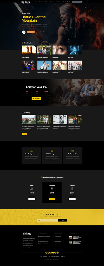 Cinematic Website Design for Video Production Services 3d animation branding design graphic design illustration logo motion graphics ui vector video editing services