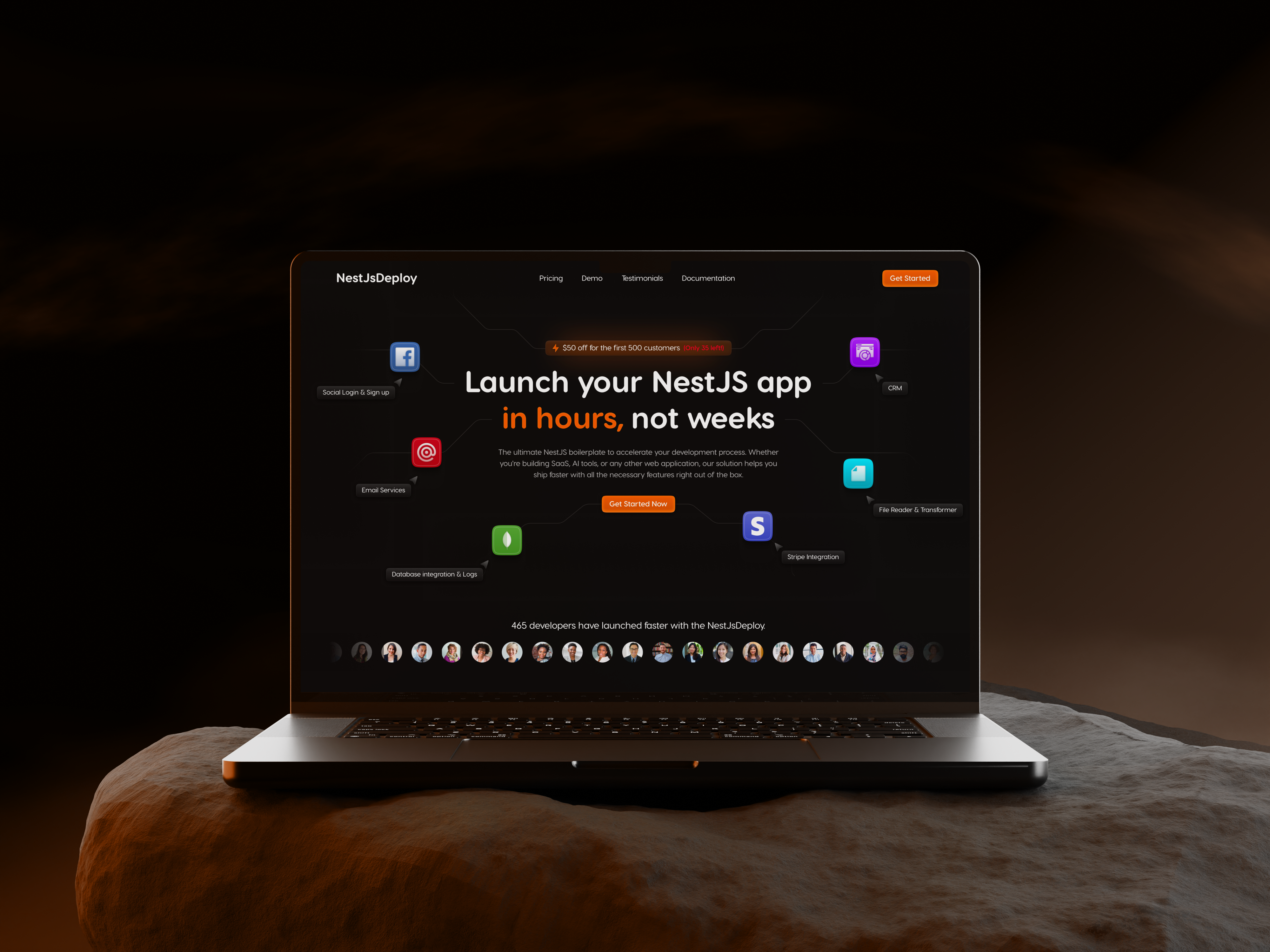 NestJSDeploy Design: Smooth UX & Sleek Dark Theme! 🚀🌙 app design dark theme design developertools development product design sleekdesign smoothux ui ui design ux uxui webdesign