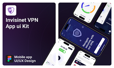 Invisnet VPN Ui Ux app design app ui app ux graphic design mobile app mobile desin prototype ui ux vpn wireframe