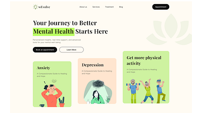 Mental Health Website (Hero Section) 2024 hero section mental health mental health landing page mental health service center mental health ui mental health website