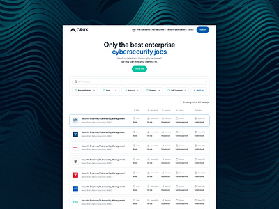 Crux - Vacancies branding design graphic design illustration logo mobile prototype ui ux website