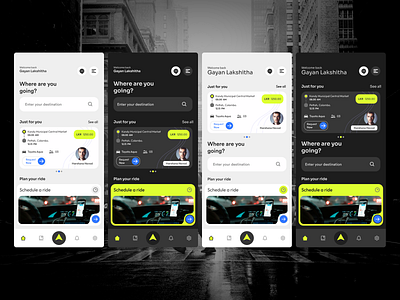 Ride Share Mobile App app design typography ui ux