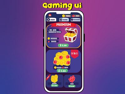 gaming ui subscription design gaimngui gaming graphic design ui uiux