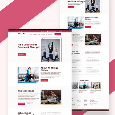 Pilates studio website design design elementor fitness website gym website health and fitness pilates pilates studio ui ux website design wordpress wordpress website yoga yoga website